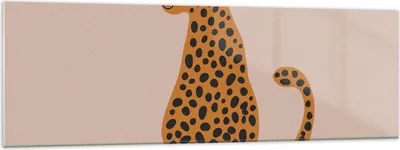 Produktbild von Bilder auf glas - Einteilig - Panther Grafik Leopard - 160x50cm - Glasbilder - Wandbilder - Bilder - zum Aufhängen bereit - Wanddekoration aus Glas - Glas Bilder - Wandbild auf Glas - GAB160x50-4893