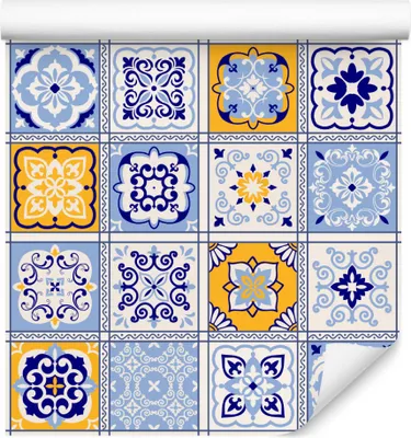 Zdjęcie produktu dla Tapeta ścienna kolorowa orientalna mozaika wzory Dekoracja  Abstrakcyjna 3D