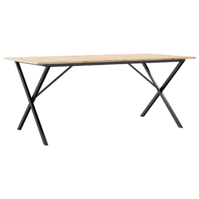 Immagine prodotto di Tavolo da Pranzo Telaio a X 180x90x75 cm Legno Pino e Acciaio