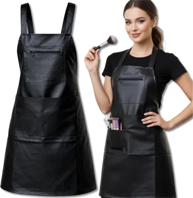 Immagine prodotto di EDIBAZZAR | Grembiule da cucina protettivo per uomo e donna, impermeabile, con tasche, nero
