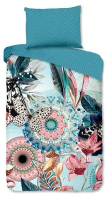 Productafbeelding van HIP Dekbedovertrek "Maximilian" - Blauw - (140x200 cm) - 100% Katoen