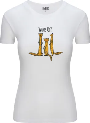 Produktbild von Diarbo Damen T-Shirt mit Tierliebhaber Druck Lustige Mungos Weiß Gr.XXL