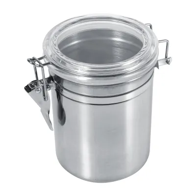 Image de Acier inoxydable Cuisine Stockage alimentaire Conteneur Bouteille de sucre Thé Café Grains Bidon (L)