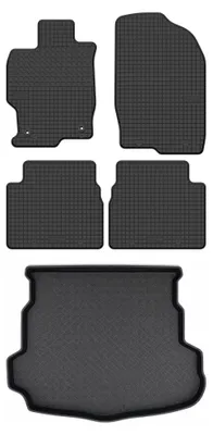 Produktbild von Gummimatten + Kofferraumwanne für Mazda 6 II GH 2007-2012 (Schrägheck) – Schwarz, passgenau – Wielganizator