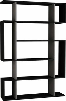 Produktbild von Dmora Regal Adhara 110x25,5x161h cm Schwarz 4 Böden, Bibliothek