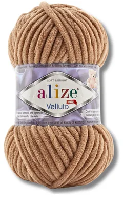 Obrázok produktu pre Alize 1x 100 g Velluto hrubá vlna, jednofarebná, ženilková, háčkovanie, pletenie (429)