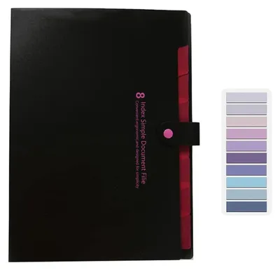 Image de Poche de rangement A4 avec 8 compartiments, noire