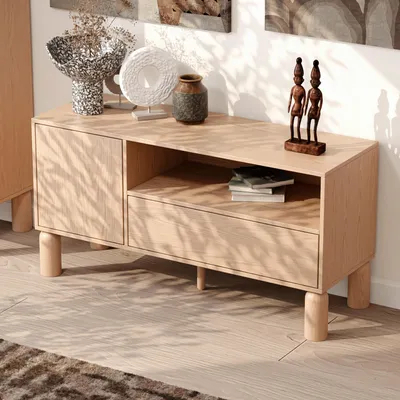 Image de Meuble TV SENA, 120 cm, design moderne avec un grand espace de rangement