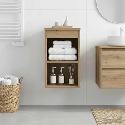Obrázok produktu pre Maison Exclusive – Skrinka do kúpeľne, prevedenie Artisan, dubová farba, rozmer 30 x 41 x 50 cm, materiál: drevovláknité dosky