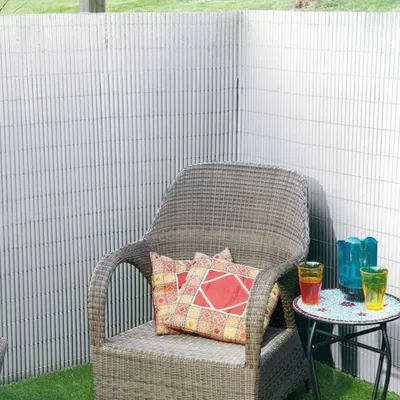 Produktbild von Nature Doppelseitiger Garten-Sichtschutz PVC 1×3 m Weiß