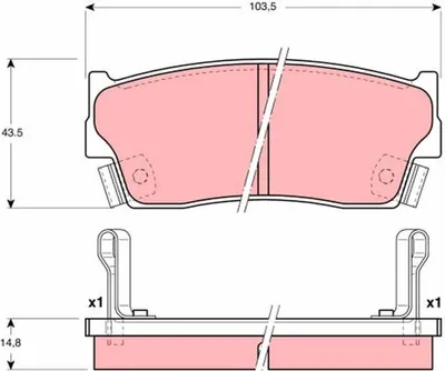 Produktbild von TRW Bremsbeläge Satz Vorne für SUZUKI VITARA Cabrio (ET, TA) GDB3183