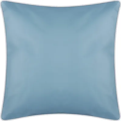 Obrázok produktu pre Vonkajší vankúš s lemovaním ( 45 x 45 cm ) "Tyrkysový" záhradný dekoračný vankúš - zips - odpudzuje nečistoty a vodu - snímateľný poťah vankúša