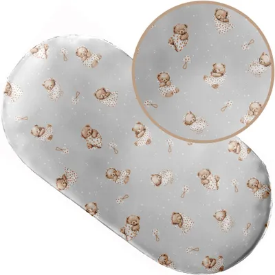 Produktbild von Spannbettlaken mit Gummizug 38x80 cm für Kinderwagen Moseskorb Wiege 100% Baumwolle