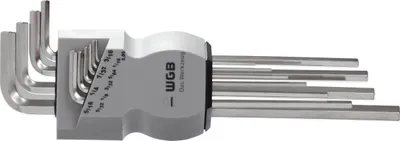 Produktbild von WGB Innensechskant Stiftschlüssel-Satz Zoll 10-tlg. mit Kugelkopf
