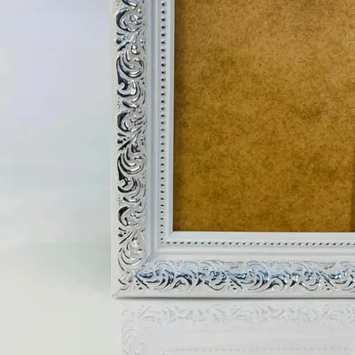 Produktbild von Bilderrahmen "Rubens" - Farbe: Weiß Silber - Größe: 30 x 40 cm