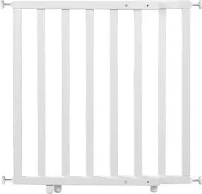 Immagine prodotto di Barriera di sicurezza per bambini, ROBA, da 62 a 105 cm, legno bianco, fissaggio a pressione, con prolunga