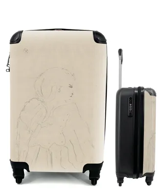 Produktbild von MuchoWow® Koffer Handgepäck Trolley Rollkoffer Kleine Reisekoffer mit 4 Rollen - Jane Hading - Gemälde von Henri de Toulouse-Lautrec - Cabin Size < 55x40x23 cm & 55x40x20 cm - Fotokoffer - Kabinenkoffer - Boardgepäck - Reise-Box - Reisekoffer - Reisegepäck - Koffer mit Bild - Trolley für Kinder