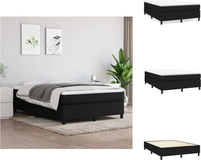 Immagine prodotto di vidaXL Letto a molle insacchettate nero 140x190 cm tessuto - Letti e strutture letto