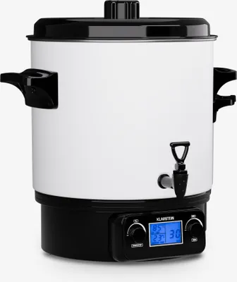 Produktbild von Klarstein Einkochautomat mit Hahn, 27L Digital-Einkochautomat, 1800W Edelstahl-Einkochtopf, Einkochautomaten für Glühwein & Speisen, Heißwasserkocher, Teemaschine & Glühweinkocher mit Zapfhahn