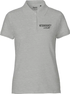 Produktbild von Huuraa Damen Polo Shirt Mittelrheintal verliebt XL Sport Grey Bio Baumwolle Fairtrade Poloshirt Geschenkidee