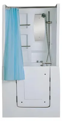Zdjęcie produktu dla Duschbadewanne Sitzbadewanne Kombinierte Badewanne mit Dusche 100x78 cm