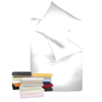 Produktbild von liebling Bettwäsche Interlock Jersey 135 x 200 cm, Farbe weiß, Bettbezug aus 100% Baumwolle, edler Glanz, waschbar 60 Grad