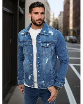 Zdjęcie produktu dla Dstreet Kurtka jeansowa męska Adam niebieski M