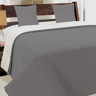 Obrázek produktu pro Přehoz na postel Vigo II 011 Grey Ecru 180x220+2x40x40