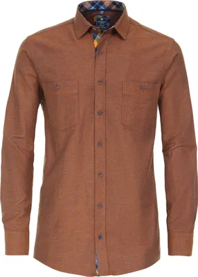 Produktbild von REDMOND Übergrößen Langarmhemd Orange 3XL Comfort Fit