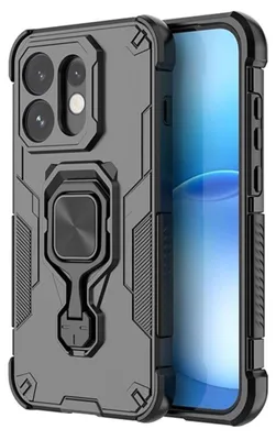 Productafbeelding van Avizar, beschermhoes voor Oppo Reno 16, schokbestendig met magnetische ringstandaard, zwart