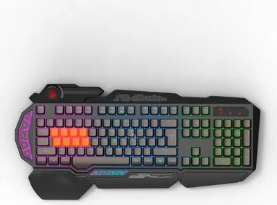 Zdjęcie produktu dla A4Tech BLOODY B318, klawiatura CZ, do gry, podświetlana klawiatura, odporna na zalanie rodzaj przewodowa (USB), czarna