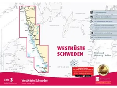 Zdjęcie produktu dla Zestaw map żeglarskich nr 3: Zachodnie wybrzeże Szwecji (wydanie 2026/2027)