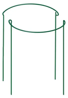 Produktbild von Pflanzenhalter, 2 Stück, Pflanzenstütze aus Stahl, runde Rankhilfe für Pflanzen, wetterfester Blumenhalter, Staudenhalter, Strauchstütze, freistehend (Grün, 21*35cm)