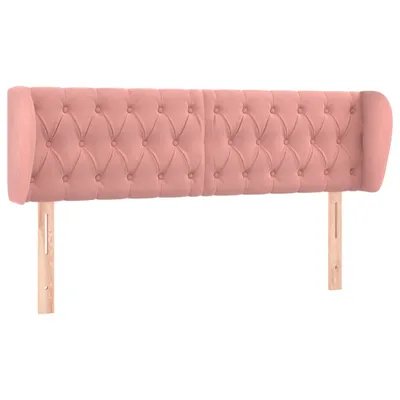 Produktbild von vidaXL Kopfteil mit Ohren Rosa 163x23x78/88 cm Samt