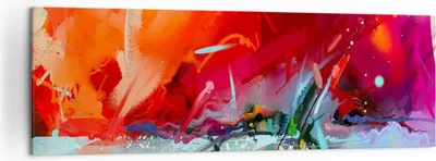 Produktbild von Bild auf Leinwand - Leinwandbild - Abstraktion modern - 160x50cm - Wand Bild - Wanddeko - Leinwanddruck - Bilder - Kunstdruck - Wanddekoration - Leinwand bilder - Wandkunst - AB160x50-4036