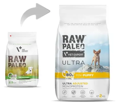 Zdjęcie produktu dla Vetexpert Raw Paleo Ultra Indyk Mini Puppy 2Kg - Karma Sucha Dla Małych Psów