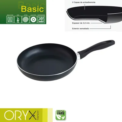 Produktbild von ORYX Basic 5023220 Bratpfanne, 24 cm max. Durchmesser, Aluminium, Induktionsherd-geeignet, Antihaftbeschichtung