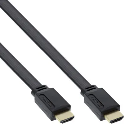 Produktbild von InLine® HDMI-Kabel, flach, 4K2K, High Speed, Ethernet, 7,5 m, vergoldet
