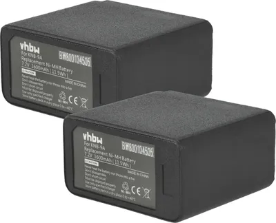 Produktbild von vhbw 2x Akku kompatibel mit Kenwood TK-430, TK-353N, TK-359, TK-355, TK-431 Funkgerät, Walkie Talkie (1600 mAh, 7,2 V, NiMH)