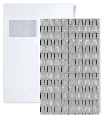 Image de 1 ÉCHANTILLON WallFace S-24956 A5 | Panneau mural RATTAN 20 Silver