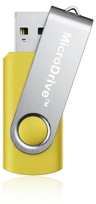 Produktbild von 8 GB USB 2.0 Stick Flash USB Drive Swivel USB Flashdrive Speicherstick Memorystick Farbe: Gelb