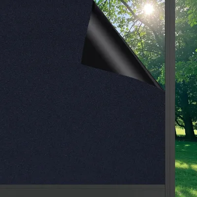 Image de Film d'obscurcissement, noir, 30 x 200 cm, opaque, pour fenêtres