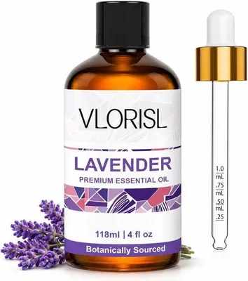 Obrázek produktu pro Levandulový olej 118 ml – skleněná lahvička s kapátkem – jemná vůně – ideální pro relaxaci