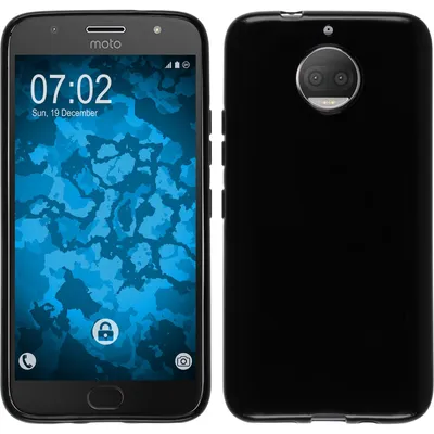 Produktbild von PhoneNatic Case kompatibel mit Lenovo Moto G5s Plus - schwarz Silikon Hülle transparent Cover