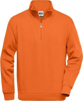 Produktbild von James & Nicholson Sweatshirt Workwear Half Zip orange Größe L