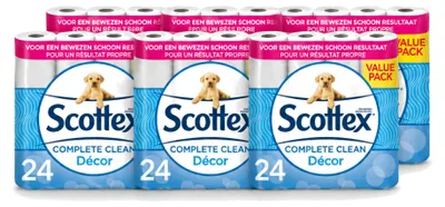 Immagine prodotto di 6 rotoli di carta igienica Scottex, a 2 strati, confezione , 6 pezzi