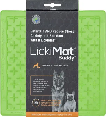 Imagen del producto de LickiMat Classic Buddy, color verde, tamaño: S