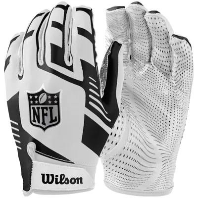 Produktbild von Wilson NFL Stretch Fit Receivers Gloves WF6000802AD, Rukavice, Pánske, Biele, Veľkosť: Jedna veľkosť