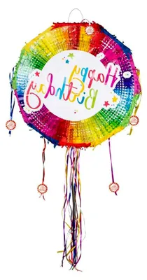 Produktbild von Pinata Happy Birthday für Geburtstag oder Mottoparty, 44 x 44 cm, Partydeko