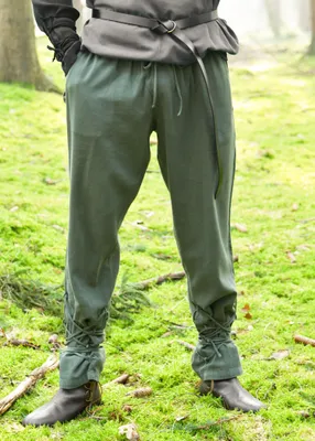 Produktbild von Mittelalter Hose olivgrün Schnürung Baumwolle "Thalor" XS